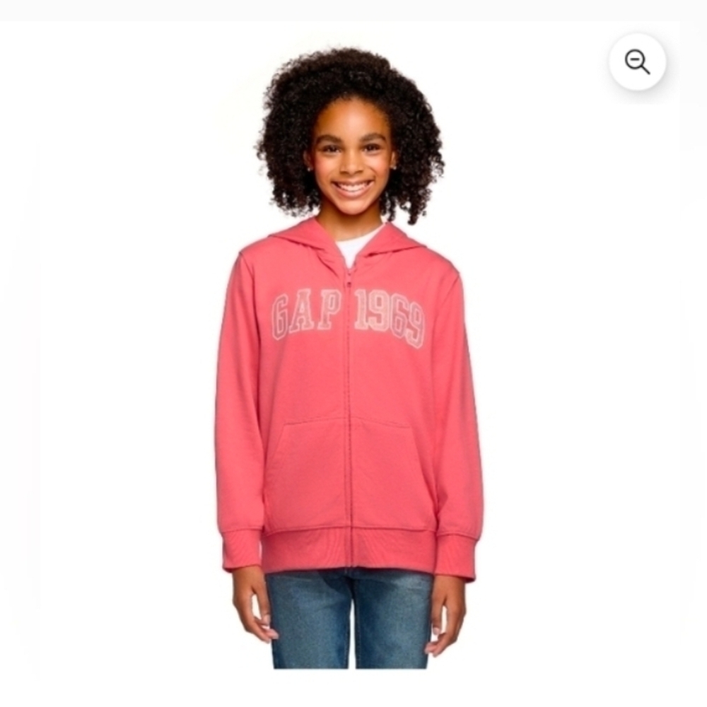 Gap Kids Full Zip French Terry Jacket Pink